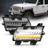 ANZO 18-19 Jeep Wrangler JL Halogen Chrome Clear w/ Sequential Signal ANZO