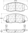 StopTech Performance 98-02 Honda Accord Coupe/Sedan 4cyl Rear Drum/Disc Front Brake Pads Stoptech