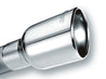 Borla Universal Polished Tip Single Oval Rolled Angle-Cut w/Clamp (inlet 2 1/2in. Outlet 4 1/4 x 3 1 Borla