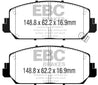 EBC 16+ Acura ILX 2.4 Yellowstuff Front Brake Pads EBC