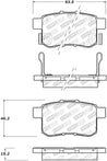 StopTech 11-17 Honda Accord Street Select Rear Brake Pads Stoptech