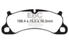 EBC 12-15 Porsche 911 (991) Carrera S 3.8L (Cast Iron Rotor Only) Bluestuff Front Brake Pads EBC