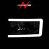 ANZO 94-02 Dodge RAM Crystal Headlight - w/ Light Bar Black Housing ANZO