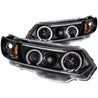 ANZO 2006-2011 Honda Civic Projector Headlights w/ Halo Black (CCFL) ANZO