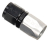 Russell Performance -10 AN Black/Silver Straight Full Flow Hose End Russell