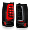 ANZO 2007-2014 Chevy Tahoe LED Taillight Plank Style Black w/Clear Lens ANZO