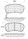 StopTech 10-13 Kia Forte Koup Street Select Rear Brake Pads Stoptech