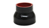 Vibrant 4 Ply Reinforced Silicone Transition Connector - 3.25in I.D. x 4in I.D. x 3in long (BLACK) Vibrant