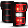 ANZO 18-19 Ford F-150 LED Taillight Black Housing Clear Lens Red Light Bar W/Sequential ANZO