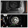 Spyder Volkswagen Golf VII 14-16 Projector Headlights DRL LED Blk Stripe Blk PRO-YD-VG15-BLK-DRL-BK SPYDER