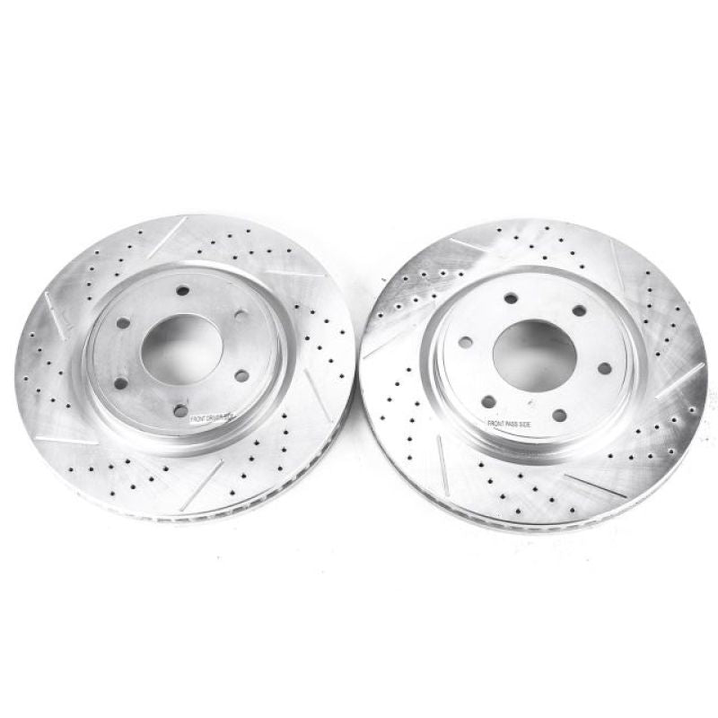 Power Stop 05-07 Infiniti QX56 Front Evolution Drilled & Slotted Rotors - Pair PowerStop