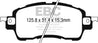 EBC 2016+ Toyota Yaris iA Greenstuff Front Brake Pads EBC