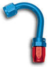 Russell Performance -6 AN Red/Blue 150 Degree Full Flow Swivel Hose End (With 1in Radius) Russell