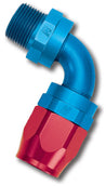 Russell Performance -6 AN Red/Blue 90 Degree Full Flow Swivel Pipe Thread Hose End (With 3/8in NPT) Russell