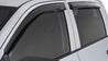 Stampede 2014-2018 Chevy Silverado 1500 Crew Cab Pickup Tape-Onz Sidewind Deflector 4pc - Smoke Stampede