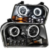 ANZO 2005-2010 Chrysler 300 Projector Headlights w/ Halo Black (Does Not Fit S Models) ANZO