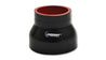 Vibrant 4 Ply Reinforced Silicone Transition Connector - 1.75in I.D. x 2in I.D. x 3in long (BLACK) Vibrant
