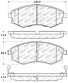 StopTech Performance 89-1/94 Nissan 240SX (w/ABS) 92-01/05-06 Hundai Elantra Front Brake Pads Stoptech