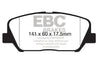 EBC 16+ Hyundai Veloster 1.6 Turbo Ultimax2 Front Brake Pads EBC