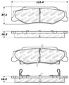 StopTech Performance 04-08 Cadillac XLR/XLR-V / 97-10 Chevrolet Corvette Rear Brake Pads Stoptech