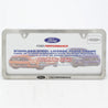 Ford Racing Slim License Plate Frame - Brushed Stainless Steel Ford Racing