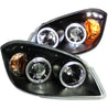 ANZO 2005-2010 Chevrolet Cobalt Projector Headlights w/ Halo Black w/ LED ANZO