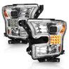 ANZO 15-17 Ford F-150 Proj Headlights w/ Plank Style Design Chrome w/ Amber Sequential Turn Signal ANZO