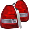 ANZO 1996-2000 Honda Civic Taillights Red/Clear ANZO