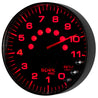 Autometer Spek-Pro Gauge Tachometer 5in 11K Rpm W/Shift Light & Peak Mem Black/Black AutoMeter