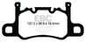 EBC 13-15 Porsche 911 (991) (Cast Iron Rotor only) 3.8 GT3 Yellowstuff Rear Brake Pads EBC