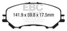 EBC 14+ Nissan Rogue 2.5 2 row seating Greenstuff Front Brake Pads EBC