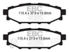 EBC 12+ Subaru BRZ 2.0 (solid rear rotors) Ultimax2 Rear Brake Pads EBC