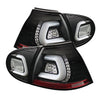 Spyder Volkswagen Golf V 06-09 LED TURN SIGNAL LED Tail Lights Black ALT-YD-VG03-LED-BK SPYDER