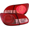 ANZO 2003-2008 Toyota Corolla LED Taillights Red Clear 4pc ANZO