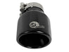 aFe MACH Force-Xp 409 SS Clamp-On Exhaust Tip 2.5in. Inlet / 4in. Outlet / 6in. L - Black aFe