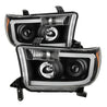 Xtune Toyota Tundra 07-13 LED Light Bar Projector Headlights Black PRO-JH-TTU07-LED-BK SPYDER