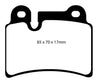 EBC 06-09 Volkswagen Touareg 3.6 (2 pin holes at top of backplate) Ultimax2 Rear Brake Pads EBC