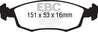 EBC 11+ Fiat 500 1.4 (ATE Calipers) Greenstuff Front Brake Pads EBC