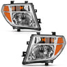 ANZO 2005-2008 Nissan Pathfinder Crystal Headlight Chrome Amber (OE Replacement) ANZO