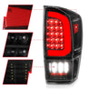 ANZO 16-21 Toyota Tacoma LED Tail Lights - w/ Light Bar Sequential Black Housing & Clear Lens ANZO
