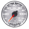 Autometer Spek-Pro Gauge Oil Press 2 1/16in 120psi Stepper Motor W/Peak & Warn Slvr/Chrm AutoMeter