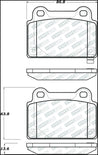StopTech 08-15 Mitsubishi Evo X Street Performance Rear Brake Pads Stoptech