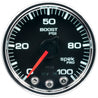Autometer Spek-Pro Gauge Boost 2 1/16in 100psi Stepper Motor W/Peak & Warn Blk/Chrm AutoMeter