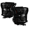 xTune 15-17 Ford F-150 DRL LED Light Bar Projector Headlights - Black Smoke (PRO-JH-FF15015-LB-BSM) SPYDER