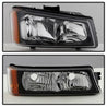 Xtune Chevy Silverado 2500HD 03-06 Crystal Headlights w/ Bumper Lights Black HD-JH-CSIL03-AM-BK-SET SPYDER