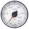 Autometer Spek-Pro Gauge Boost 2 1/16in 60psi Stepper Motor W/Peak & Warn Wht/Blk AutoMeter