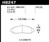 Hawk 04-09 Cadillac XLR / 01-04 Corvette Z06/ 05-06 Pontiac GTO DTC-60 Race Front Brake Pads Hawk Performance