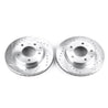 Power Stop 93-97 Ford Probe Front Evolution Drilled & Slotted Rotors - Pair PowerStop
