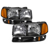 xTune GMC Sierra 99-06 /Yukon 00-06 Crystal Headlights & Bumper Lights - Black HD-JH-GS99-AM-SET-BK SPYDER