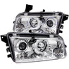 ANZO 2006-2010 Dodge Charger Projector Headlights w/ Halo Chrome ANZO